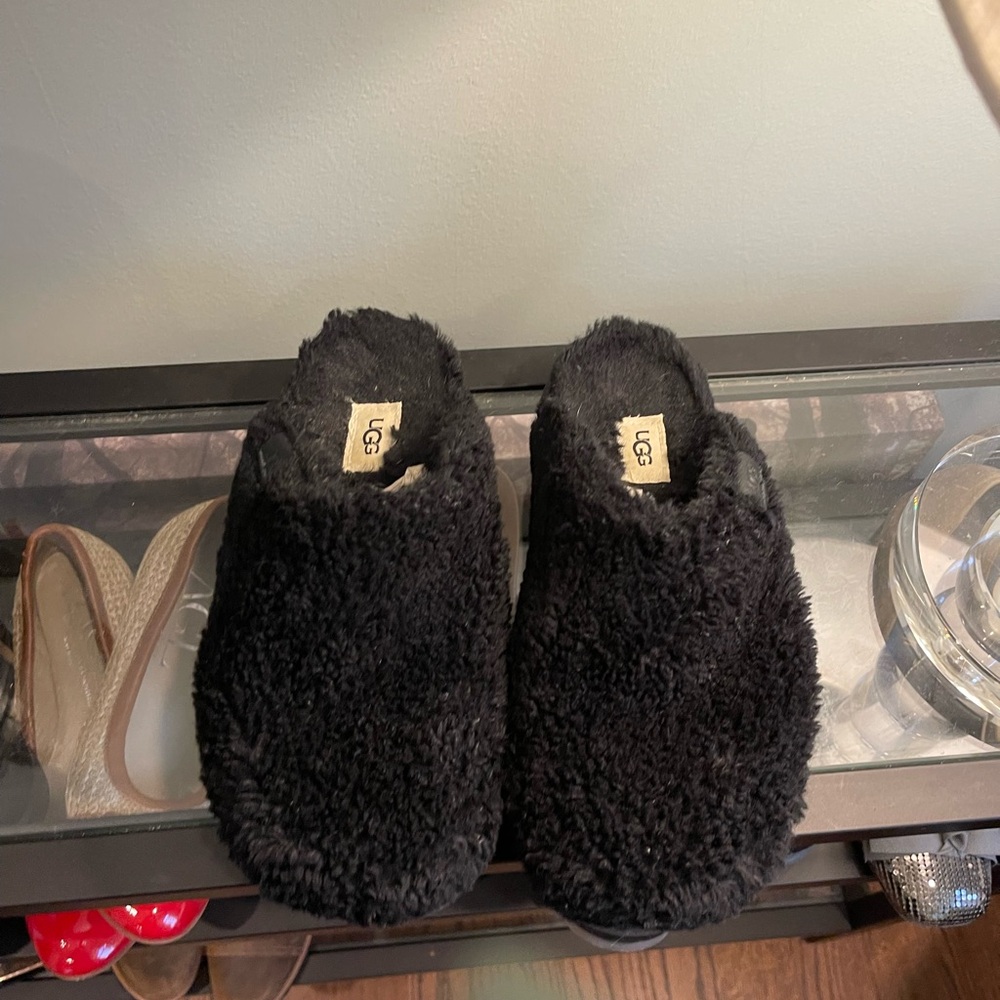UGG Sugar Slide Fuzzy Black